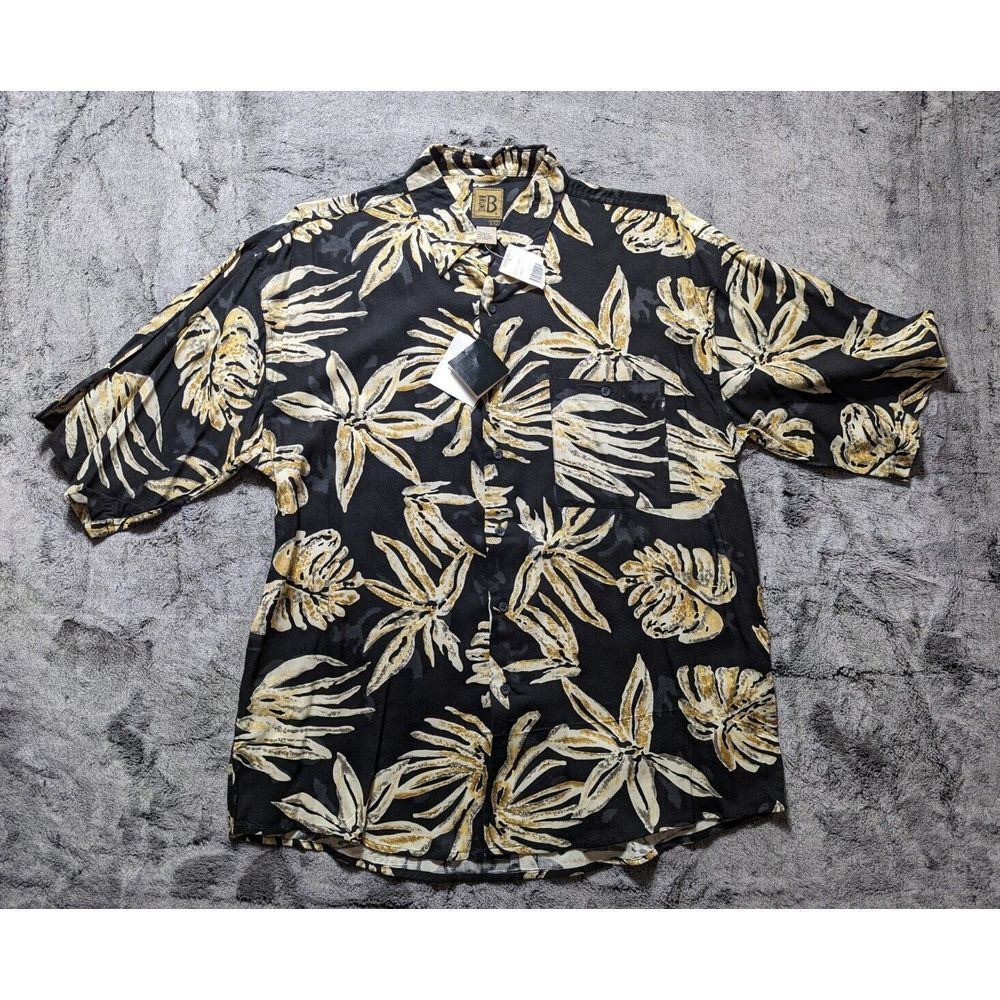 NWT Bruno Short Sleeve Button Up Hawaiian Shirt Men's Size Large